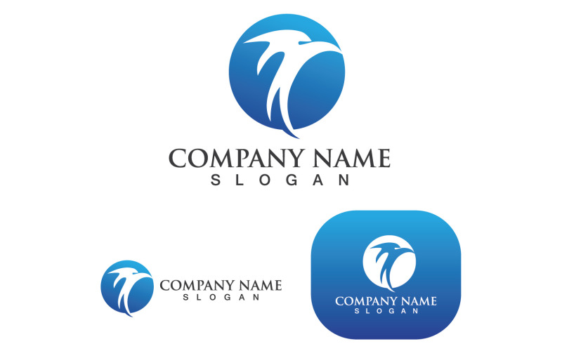 Ala Falcon Bird Logo Template Vector V17
