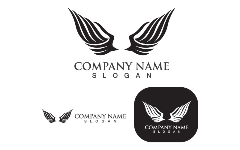 Ala Falcon Bird Logo Template Vector V4