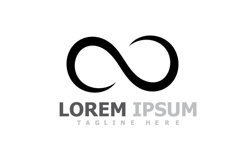 Design de elementos de símbolo de logotipo infinito V6