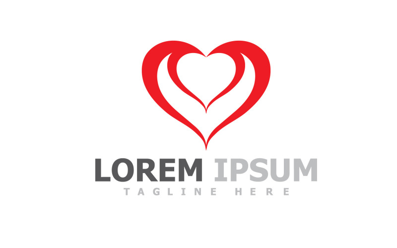 Láska srdce Logo Vector Icon V31