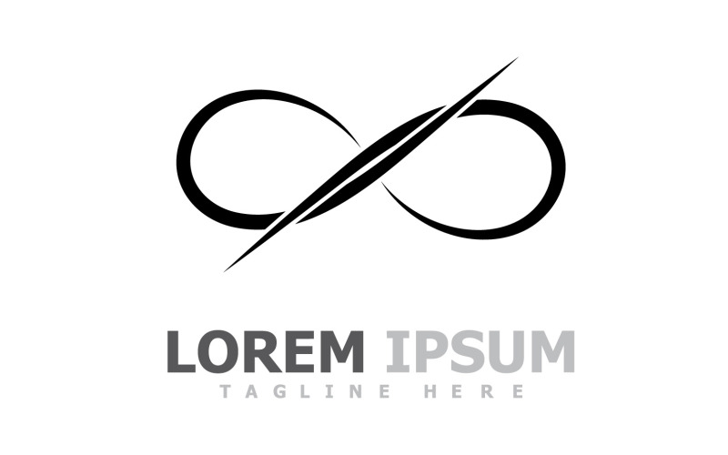 Conception d'éléments de symbole de logo infini V26