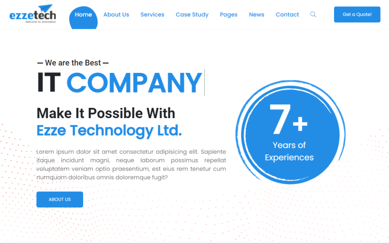 EzzeTech - Multipurpose , Services, Business, Corporate Clean Responsive Bootstrap Mall