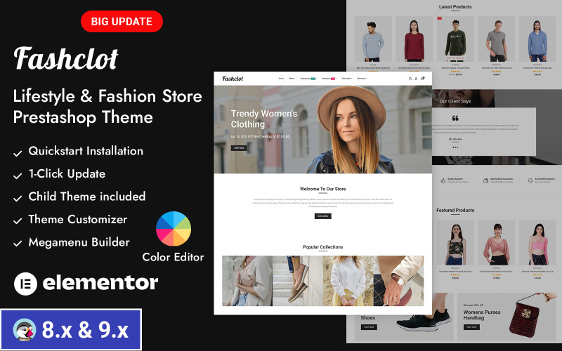 FashClot - Trendig modebutik Prestashop Responsive Theme