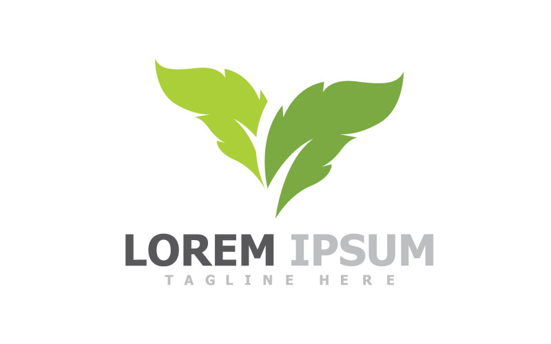 Green Leaf Tree Logo Symbol Elements V13