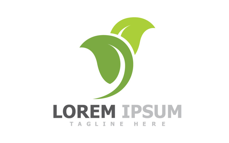 Green Leaf Tree Logo Symbool Elementen V1