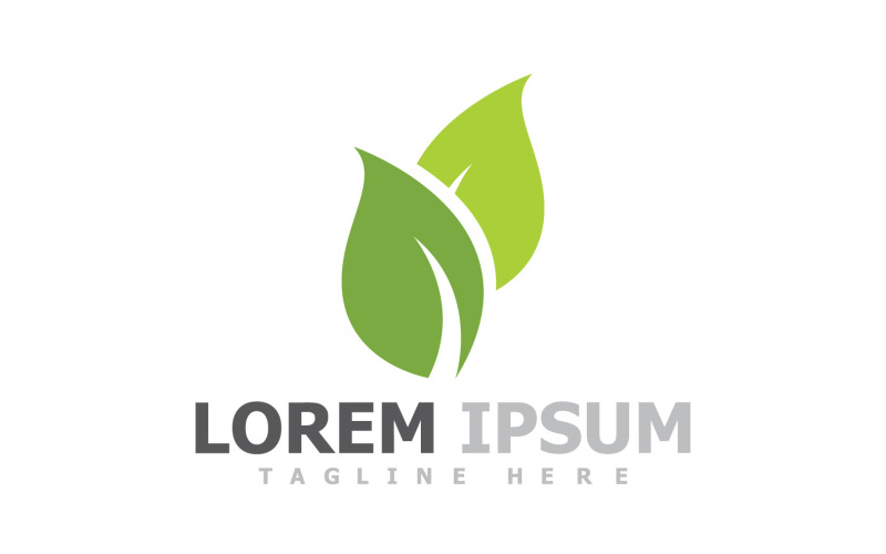 Groen blad boom logo symbool elementen V19