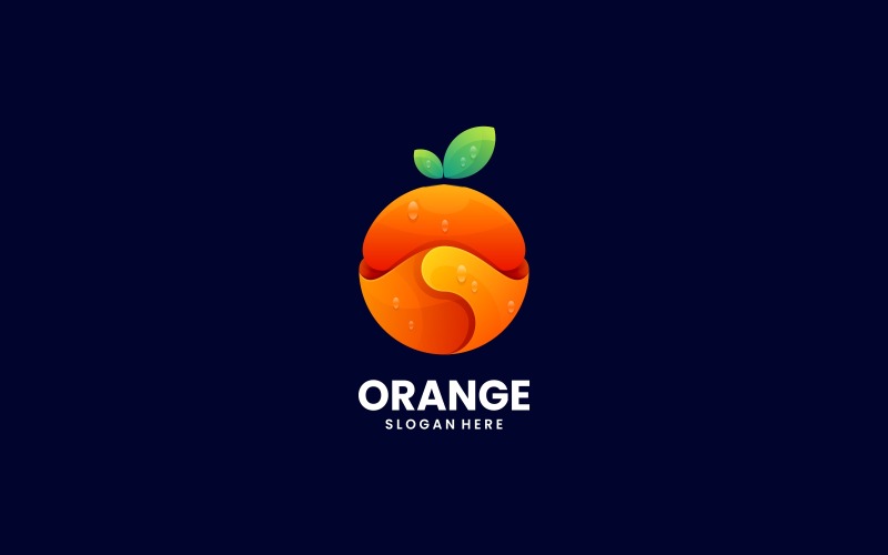 Logotipo degradado naranja vectorial