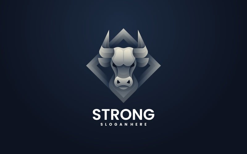 Сильный логотип градиента бычьего цвета