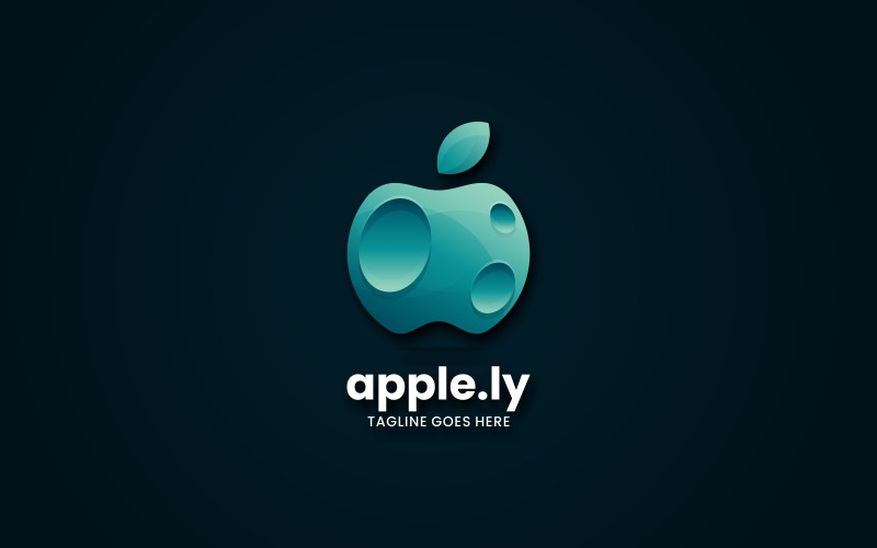 Design del logo con sfumatura di colore mela
