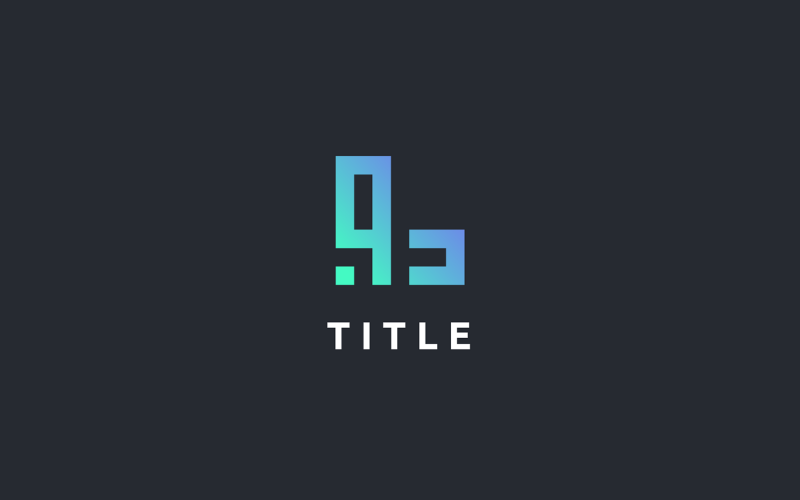 Eigentijds visueel L Shading Monogram-logo