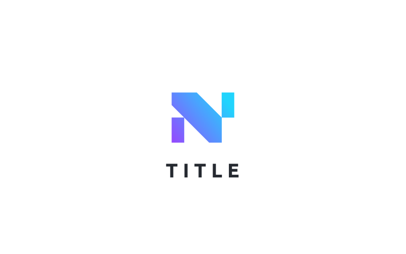 Logo monogramme Visual N contemporain