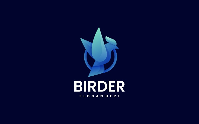Vector Logo Bird Gradient Style