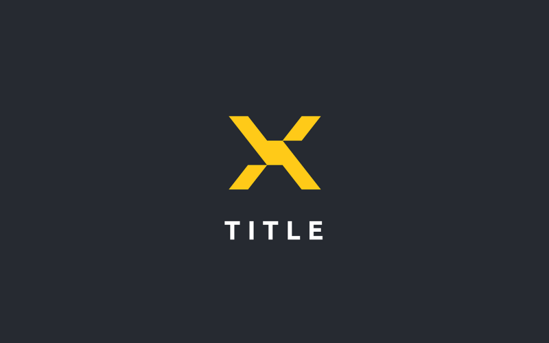 Zeitgenössisches Visual X Flat-Monogramm-Logo