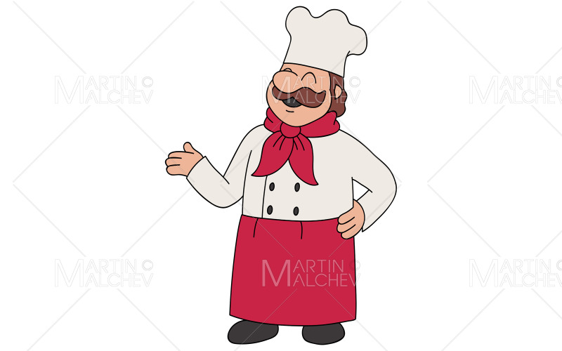 Chef de desenhos animados Master Chef de desenhos animados
