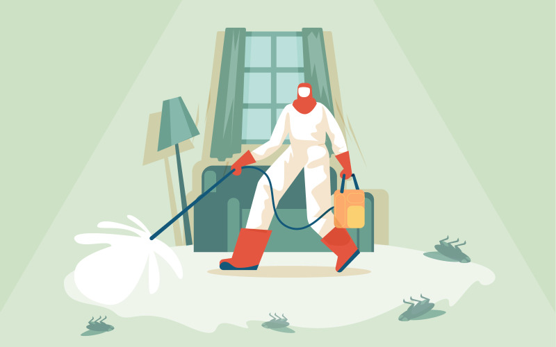 Concept d'illustration vectorielle gratuite de lutte antiparasitaire