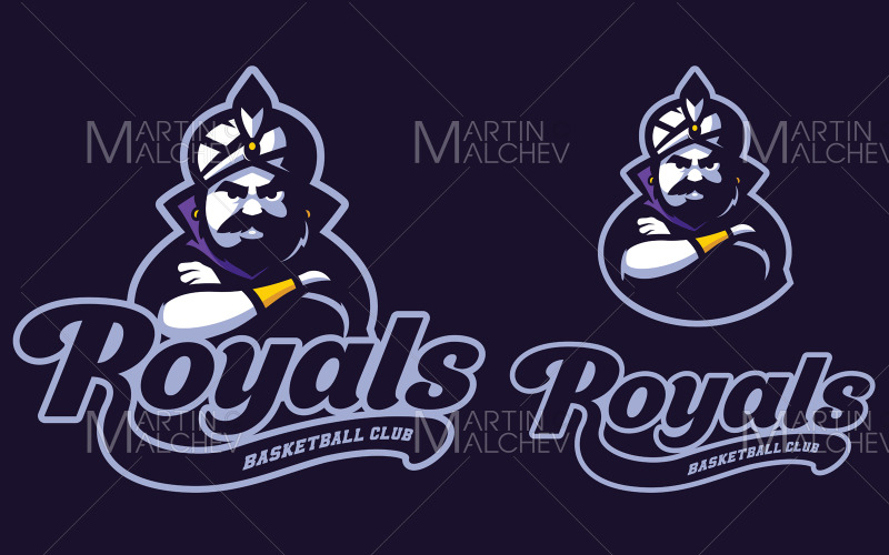 Illustrazione di vettore della mascotte di Royals Sport