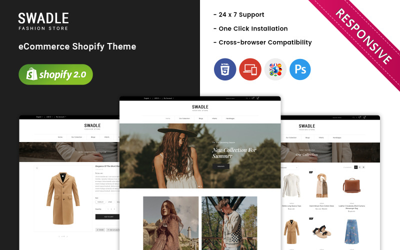 Swadle - Het modegevoelige Shopify-thema