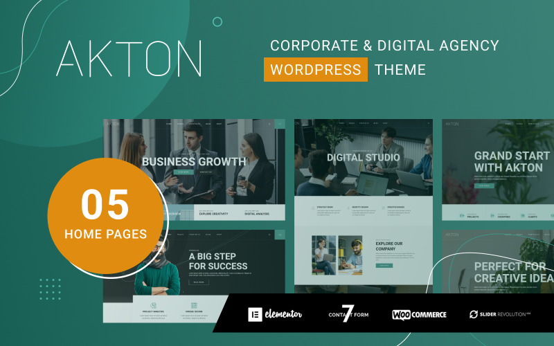 Akton - Tema de WordPress para agencias de negocios