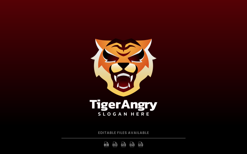 Logo sfumato arrabbiato della tigre