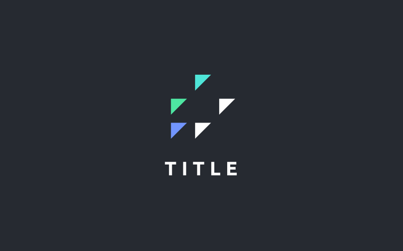 Logo del triangolo di attività astratta di produttività moderna Lite