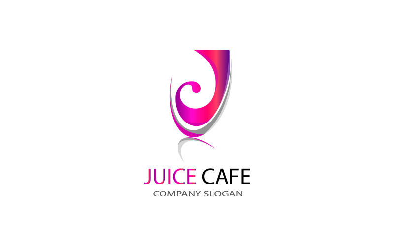 Modelo de logotipo de suco de café para todos os negócios de suco