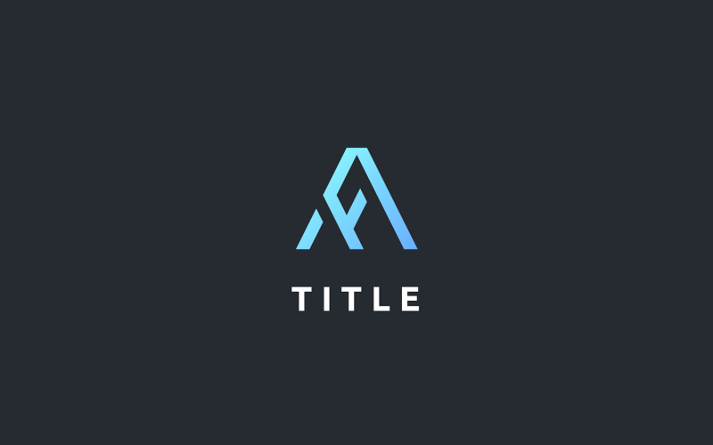 Modern Lite Ein blaues Tech-Monogramm-Logo