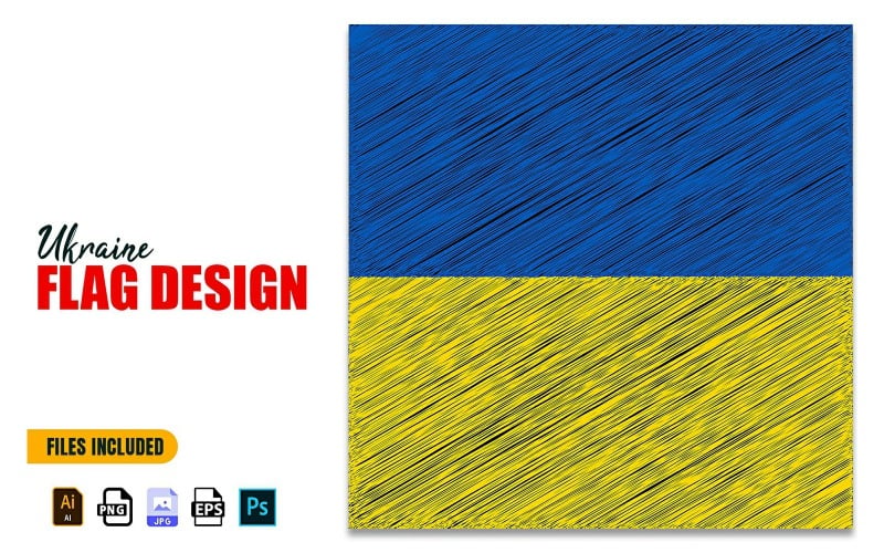 24 août, Ukraine, jour indépendance, drapeau, conception, illustration