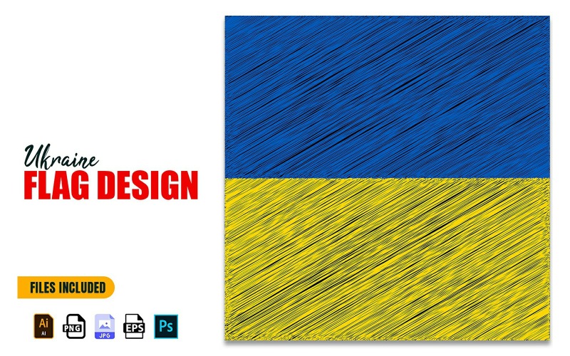 24 augusti Ukraina självständighetsdagen flagga Design Illustration