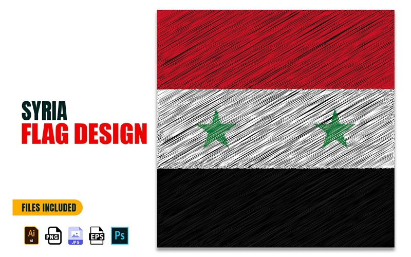 17 de abril ilustração de design de bandeira do dia da independência da Síria