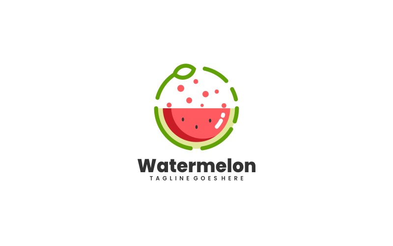 Arbuzowy styl prostego logo