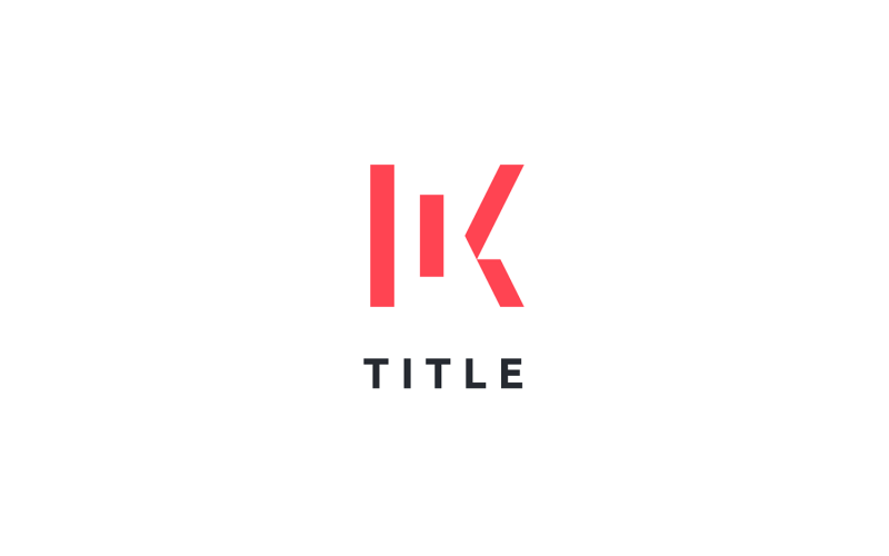 Logo Tech rouge frais K moderne