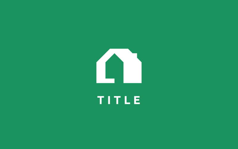 Logotipo de aluguel de casa imobiliária limpa moderna
