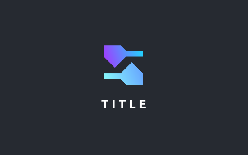 Modern Fresh S Tech Shade Monogram Logo