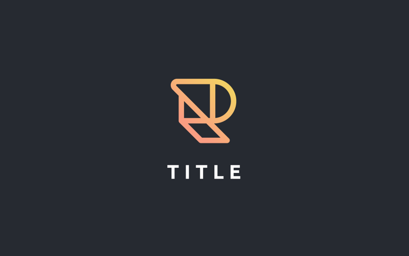 Logo orange monogramme ligne R propre et moderne