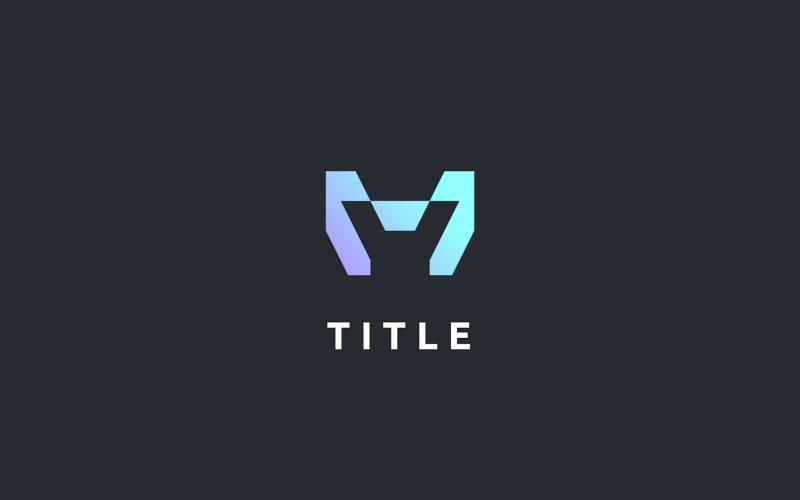 Logo w nowoczesnym stylu M Shade Monogram