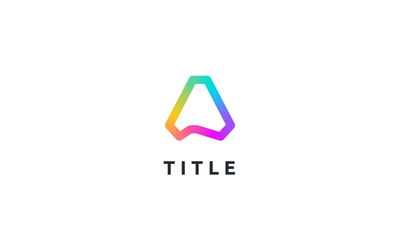 Modern Clean A Line Flow Shade Monogram Logotyp