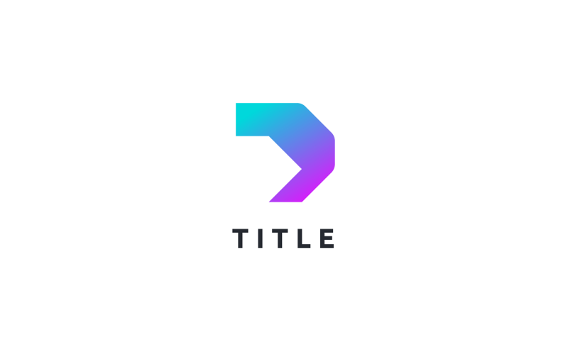 Moderní Clean D Dynamic Shade Monogram Logo
