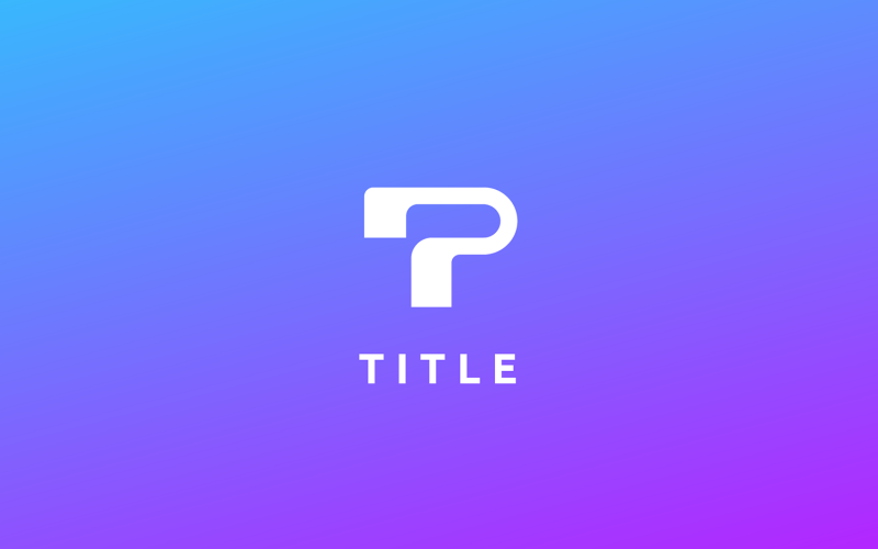 Estilo Moderno Logo PT TP Sombra Logotipo Fundo