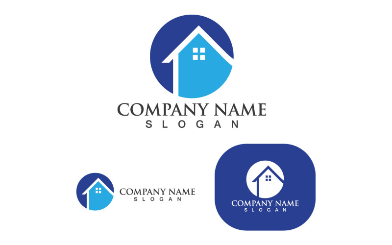 Huis Huis Logo Gebouw Vector V48