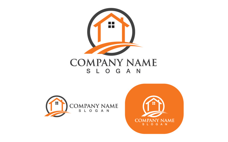 maison, maison, logo, construction, vecteur, v23