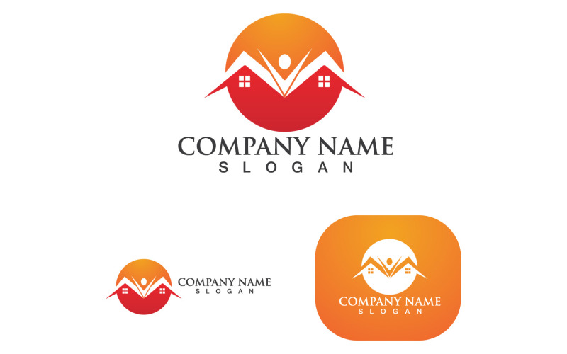 maison, maison, logo, construction, vecteur, v56