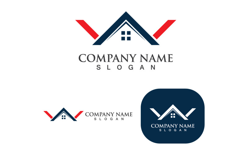 maison, maison, logo, construction, vecteur, v9