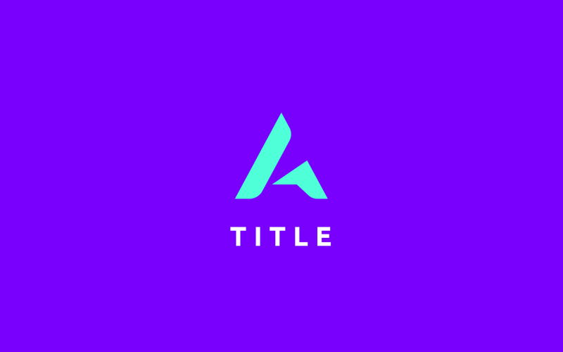 Style moderne A Logo monogramme violet aqua