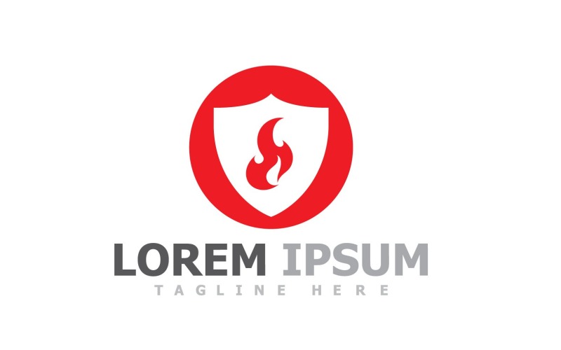 Feu Flamme Feu de camp Logo V25