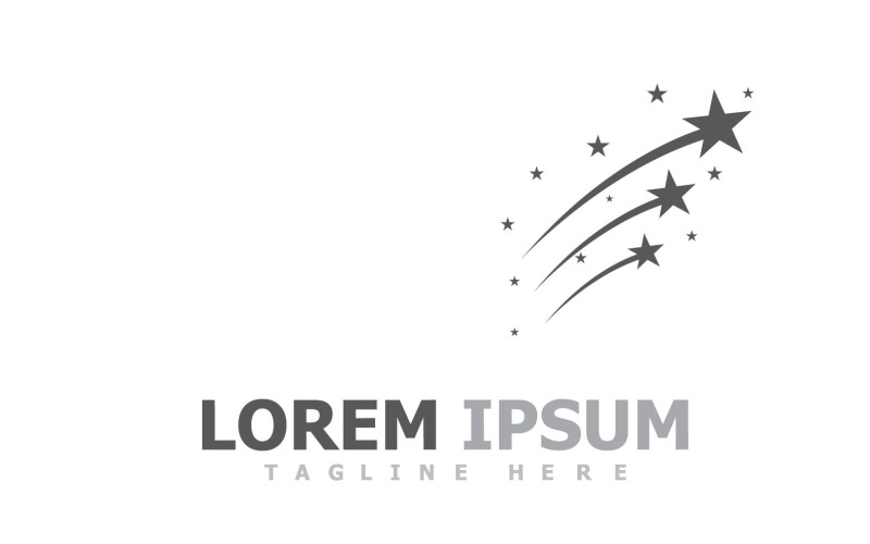 Stjärnlogotyp och symbolvektor V10