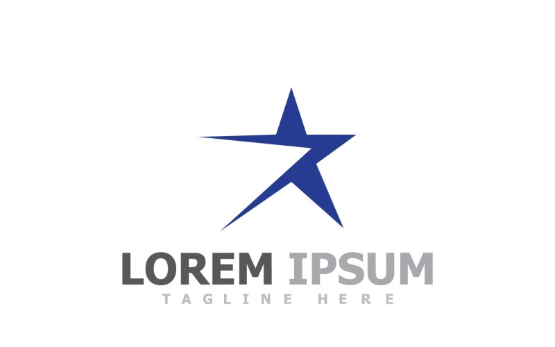 Stjärnlogotyp och symbolvektor V