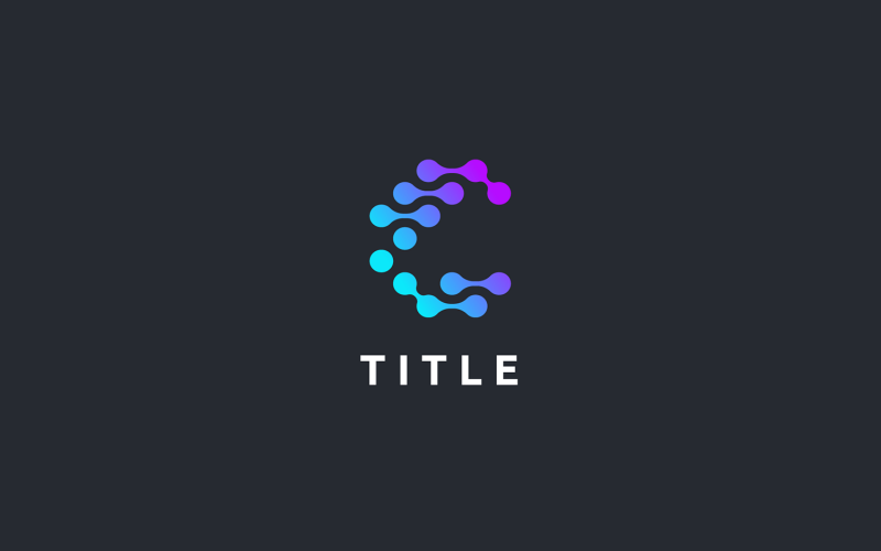 Contemporary C Tech Data Fintech Monogram Logo