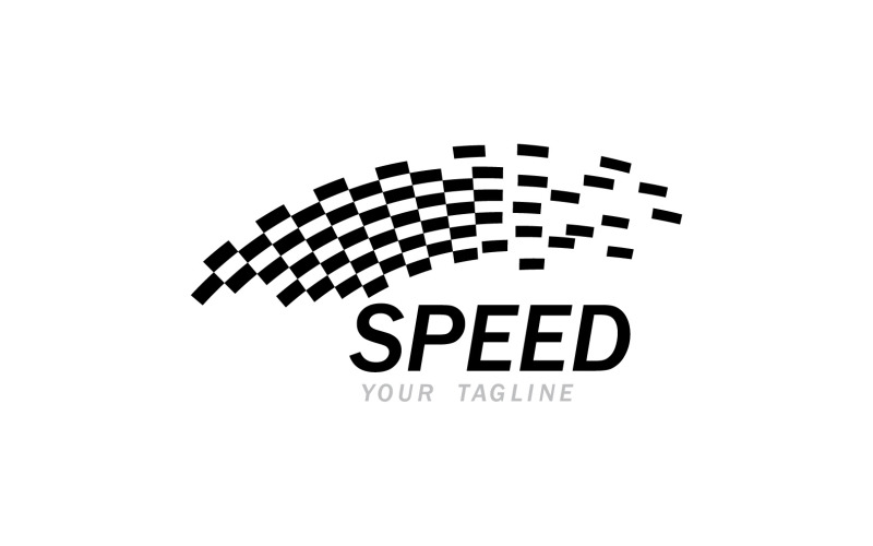 Логотип і символ швидкості гонки прапора V2