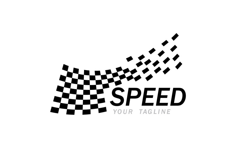 Race Flag Speed Logo And Symbol V #240387 - TemplateMonster