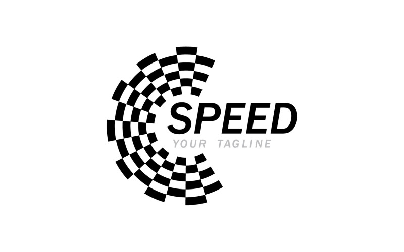 Race Vlag Snelheid Logo En Symbool V7